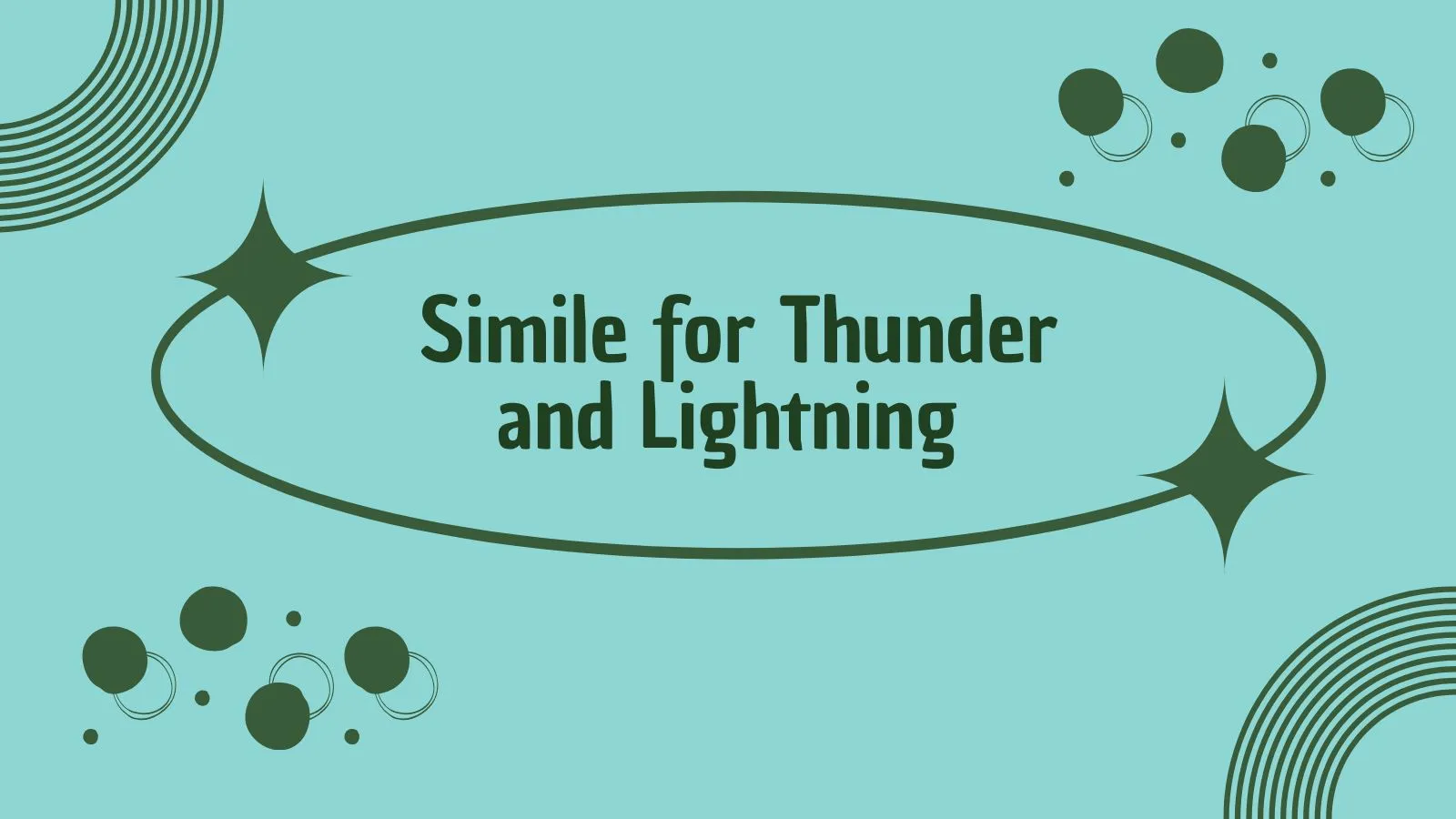 Simile for Thunder and Lightning